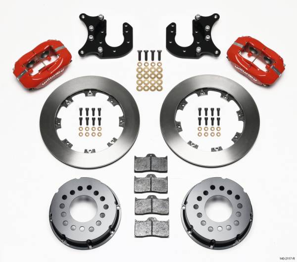 Wilwood - Wilwood Forged Dynalite P/S Rear Kit Red Mopar-Dana 2.36in Offset