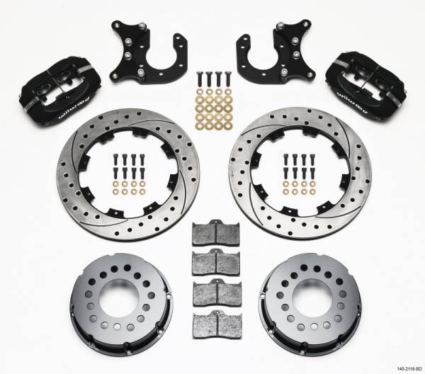 Wilwood - Wilwood Forged Dynalite P/S Rear Kit Drilled Rotor New Big Ford 2.50in Offset