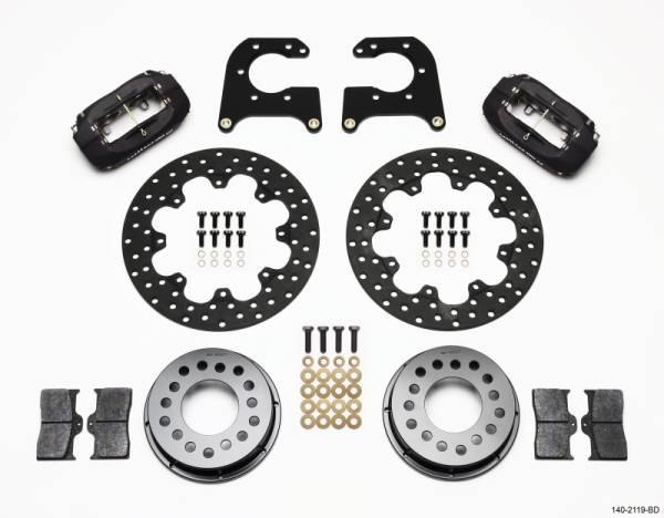 Wilwood - Wilwood Forged Dynalite Rear Drag Kit Drilled Rotor New Big Ford 2.50in Offset