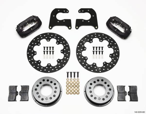 Wilwood - Wilwood Forged Dynalite Rear Drag Kit Drilled Rotor Mopar/Dana 2.36in Off w/Snap Ring Brng