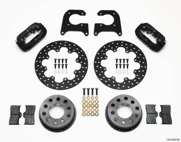 Wilwood - Wilwood Forged Dynalite Rear Drag Kit Drilled Rotor M-W/Lamb Ends .690in Studs