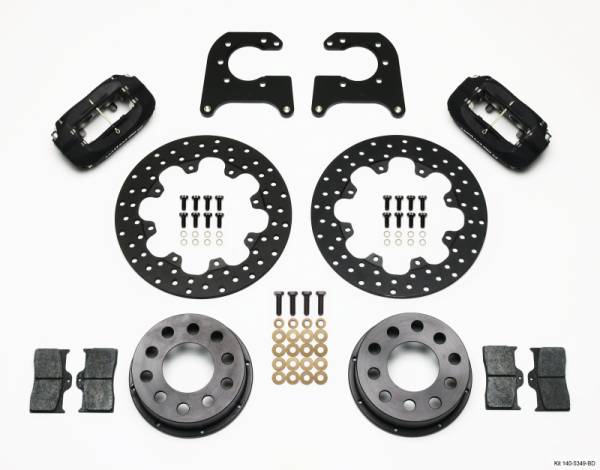 Wilwood - Wilwood Forged Dynalite Rear Drag Kit Drilled Rotor 58-64 Olds/Pont .690in Studs