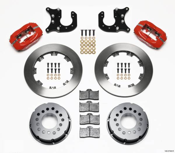 Wilwood - Wilwood Forged Dynalite P/S Rear Kit Red Chevy 12 Bolt-Spec 3.15in Brng