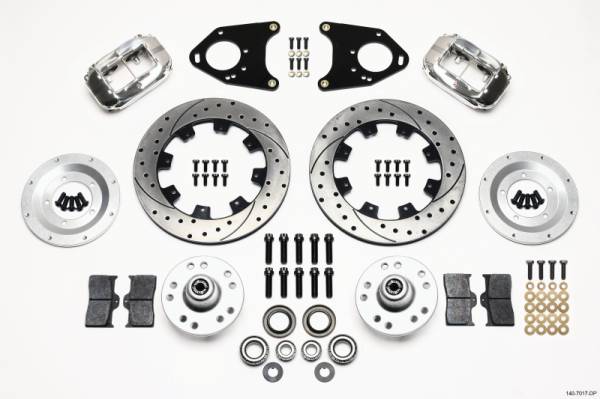 Wilwood - Wilwood Forged Dynalite Front Kit 12.19in Drilled Polished 71-80 Pinto/Mustang II Disc & Drum