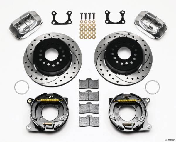 Wilwood - Wilwood Forged Dynalite P/S P-B Kit Drilled Polished Big Ford 2.36in Offset