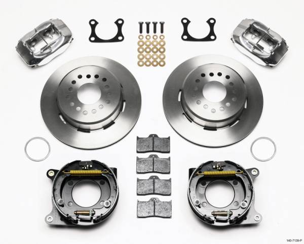 Wilwood - Wilwood Forged Dynalite P/S Park Brake Kit Polished Big Ford 2.36in Offset