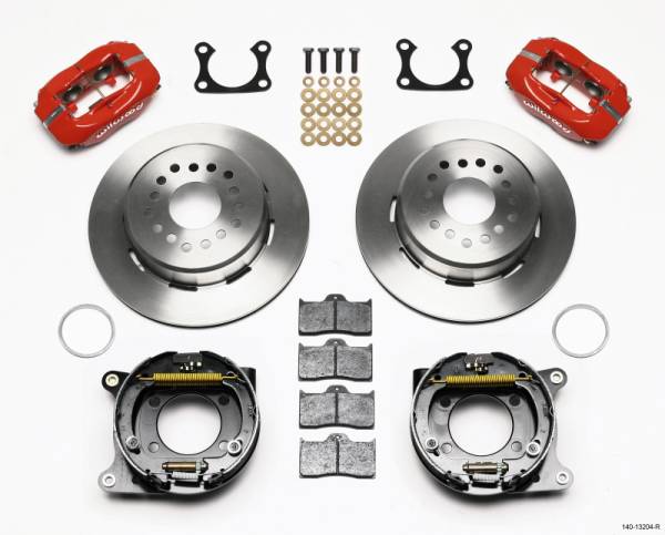 Wilwood - Wilwood Forged Dynalite P/S Park Brake Kit Red Big Ford 2.36in Offset