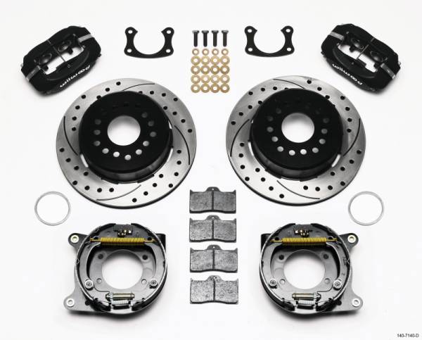 Wilwood - Wilwood Forged Dynalite P/S Park Brake Kit Drilled New Big Ford 2.50in Offset