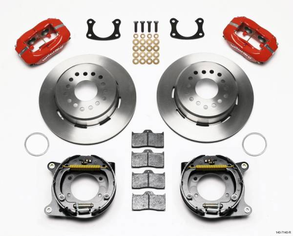 Wilwood - Wilwood Forged Dynalite P/S Park Brake Kit Red New Big Ford 2.50in Offset