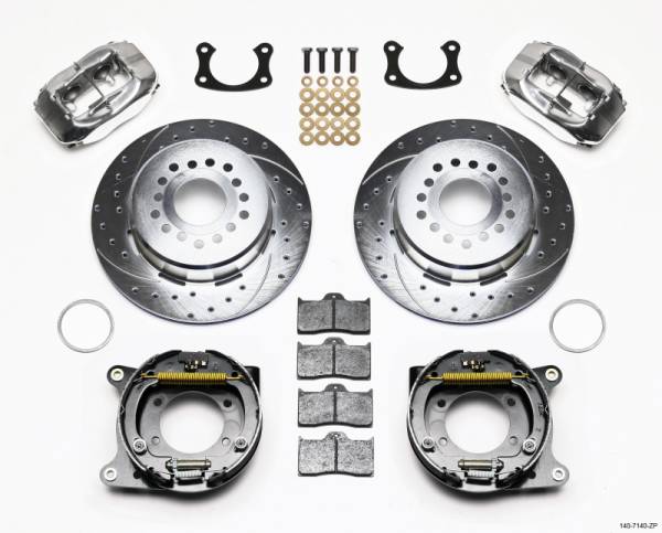 Wilwood - Wilwood Forged Dynalite P/S P-B Kit Drill-Zinc Polsh New Big Ford 2.50in Offset