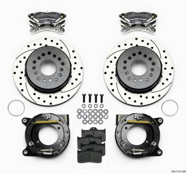 Wilwood - Wilwood Forged Dynalite P/S P-B Kit Drilled Polished Chevy 12 Bolt w/ C-Clips