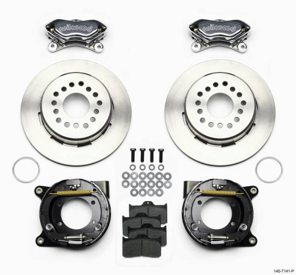 Wilwood - Wilwood Forged Dynalite P/S Park Brake Kit Polished Chevy 12 Bolt w/ C-Clips