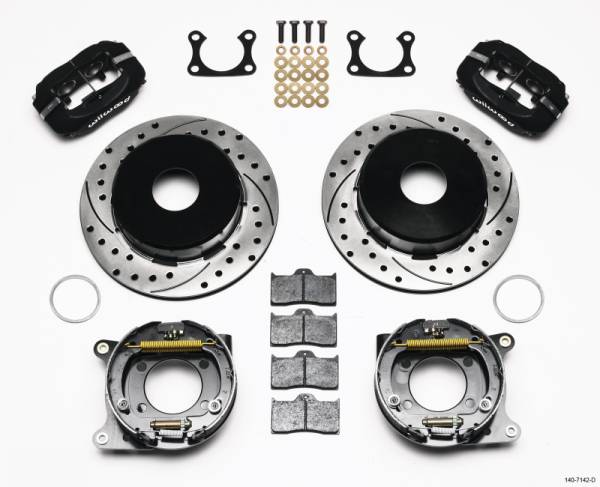 Wilwood - Wilwood Forged Dynalite P/S Park Brake Kit Drilled Big Ford 2.36in Offset Currie Blank - 140-7142-D