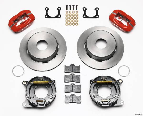 Wilwood - Wilwood Forged Dynalite P/S Park Brake Kit Red Big Ford 2.36in Offset Currie Blank