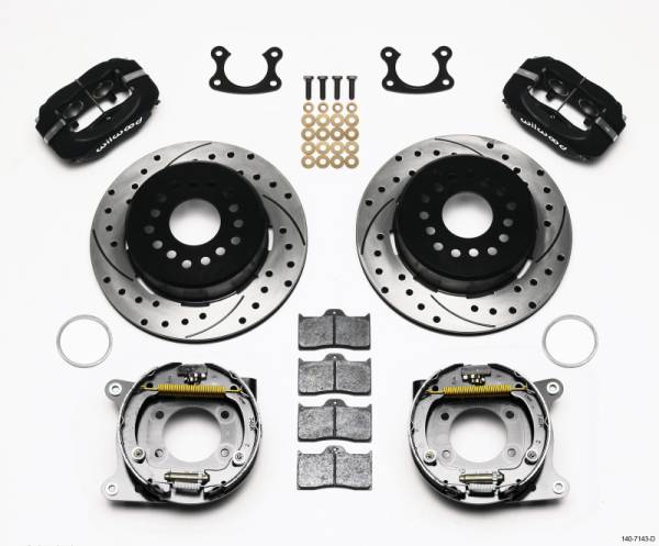 Wilwood - Wilwood Forged Dynalite P/S Park Brake Kit Drilled Small Ford 2.66in Offset