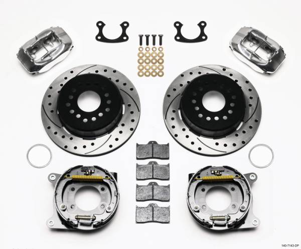 Wilwood - Wilwood Forged Dynalite P/S P-B Kit Drilled Polished Small Ford 2.66in Offset