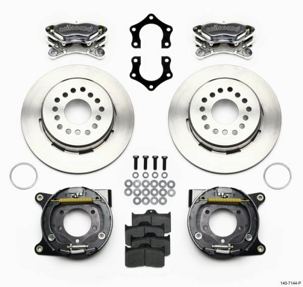 Wilwood - Wilwood Forged Dynalite P/S Park Brake Kit Polished Mopar/Dana 2.36in Off w/Snap Ring Brng