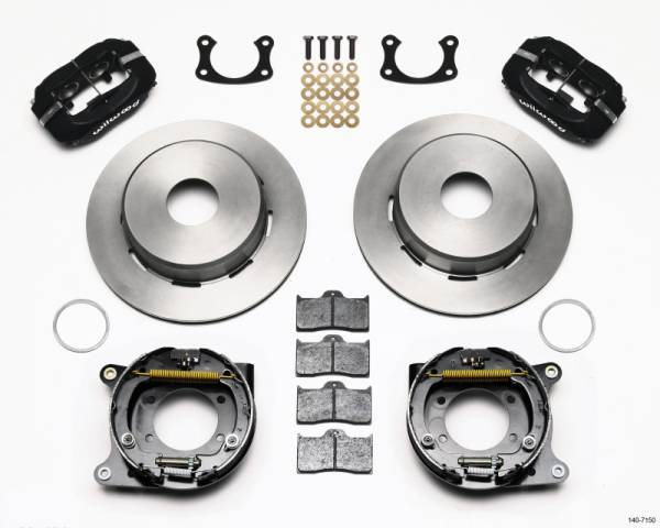 Wilwood - Wilwood Forged Dynalite P/S Park Brake Kit Big Ford New 2.50in Offset Currie Blank - 140-7150