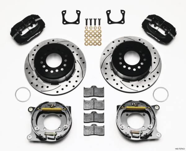 Wilwood - Wilwood Forged Dynalite P/S Park Brake Kit Drilled Chevy 12 Bolt-Spec 3.15in Brng - 140-7578-D