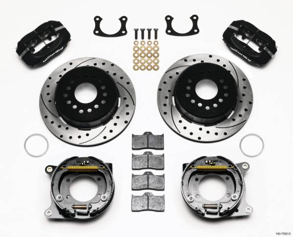 Wilwood - Wilwood Forged Dynalite P/S Park Brake Kit Drilled New Big Ford 2.36in Offset