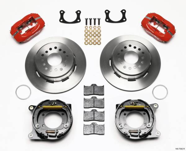 Wilwood - Wilwood Forged Dynalite P/S Park Brake Kit Red New Big Ford 2.36in Offset