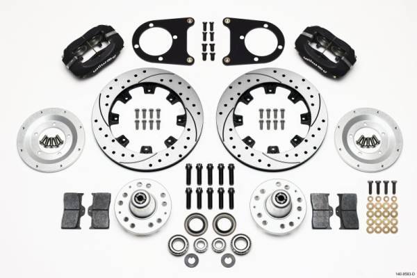 Wilwood - Wilwood Forged Dynalite Front Kit 12.19in Drilled 37-48 Ford Psgr. Car Spindle