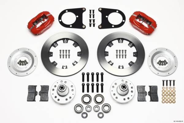 Wilwood - Wilwood Forged Dynalite Front Kit 12.19in Red 37-48 Ford Psgr. Car Spindle