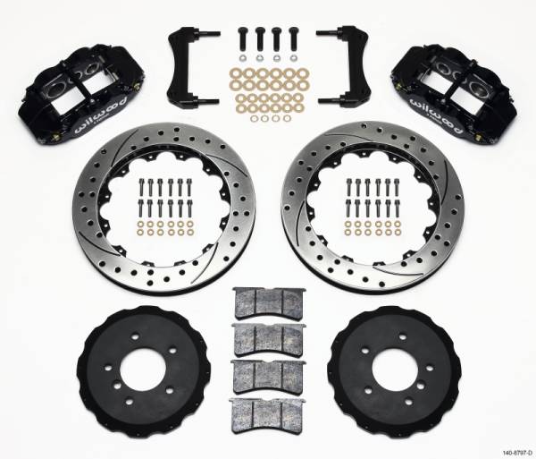 Wilwood - Wilwood Narrow Superlite 6R Front Hat Kit 13.06in Drilled E36 BMW M3