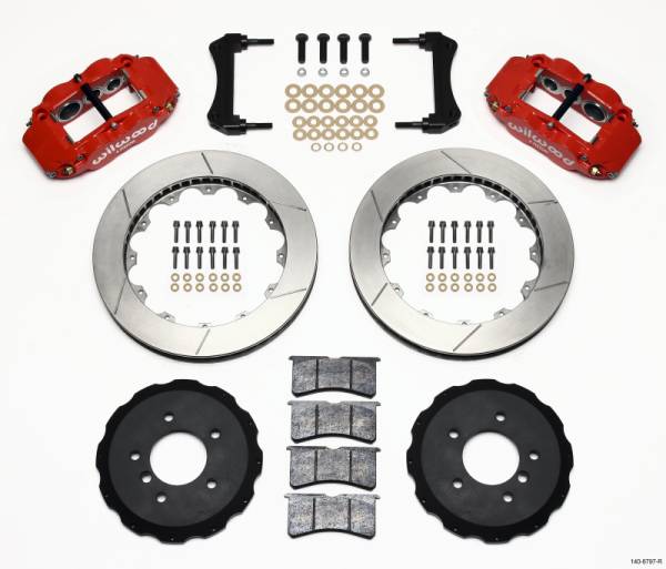 Wilwood - Wilwood Narrow Superlite 6R Front Hat Kit 13.06in Red E36 BMW M3