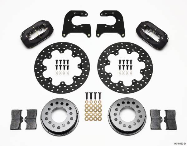 Wilwood - Wilwood Forged Dynalite Rear Drag Kit Drilled Rotor Mopar/Dana 2.50in Off w/Snap Ring Brng