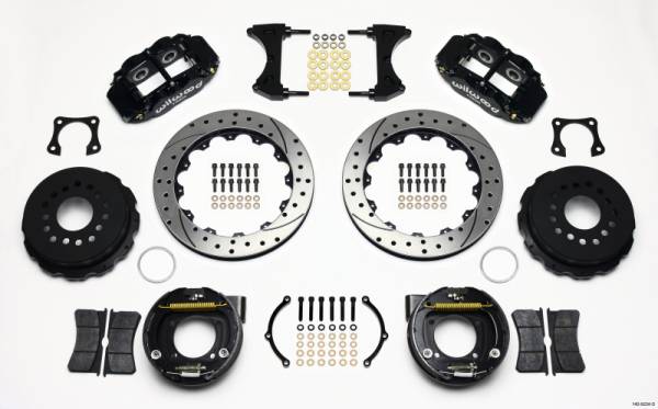 Wilwood - Wilwood Narrow Superlite 4R Rear P-Brk Kit 12.88in Drilled 58-64 Olds/Pontiac Ends 2.81in Offset - 140-9224-D