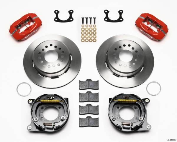 Wilwood - Wilwood Forged Dynalite P/S Park Brake Kit Red Small Ford 2.50in Offset