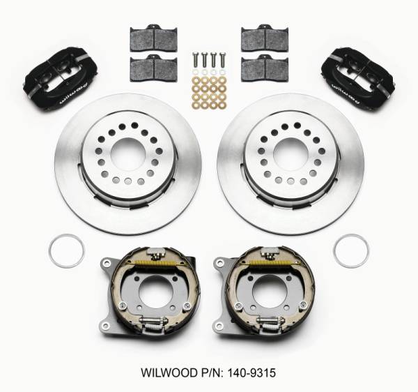 Wilwood - Wilwood Forged Dynalite P/S Park Brake Kit 12 Bolt 2.75in offset Staggered Shock