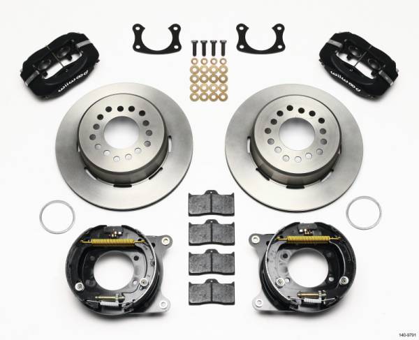 Wilwood - Wilwood Forged Dynalite P/S Park Brake Kit New Big Ford 2.50in Offset Front Caliper Mount