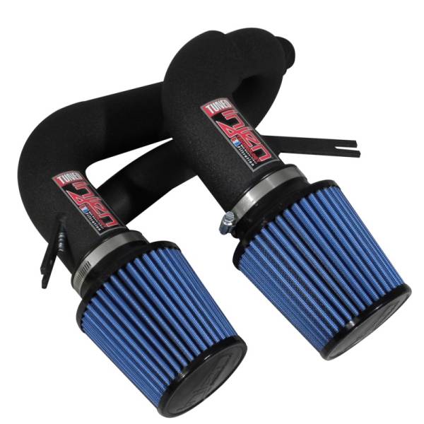 Injen - Injen 08-09 535i E60 3.0L L6 Twin intake & AMSOIL Filters Wrinkle Black Short Ram Intake