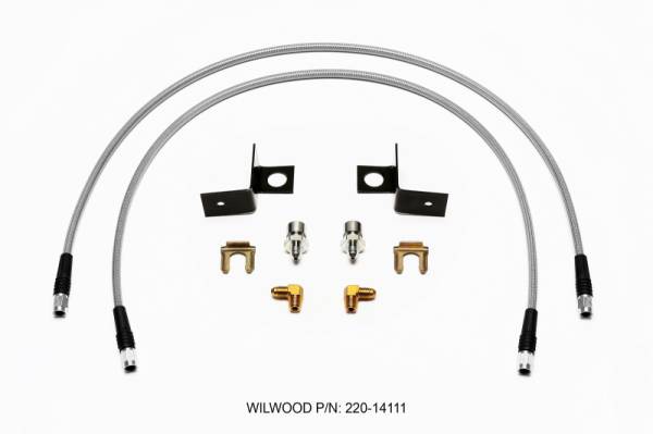 Wilwood - Wilwood Flexline Kit 30 inch -3 3/8-24 IF 1/8 NPT 90 Degree