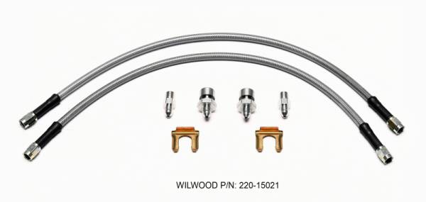 Wilwood - Wilwood Flexline Kit 18 inch -3 3/8-24 IF 1/8 NPT Straight