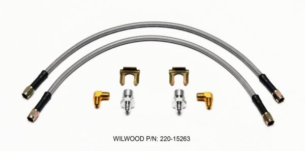 Wilwood - Wilwood Flexline Kit 18inch M10x1.50 IF 1/8-27 NPT 90 Degree