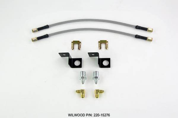 Wilwood - Wilwood Flexline Kit 14 inch -3 M10-1.5 IF 1/8 NPT 90 Degree