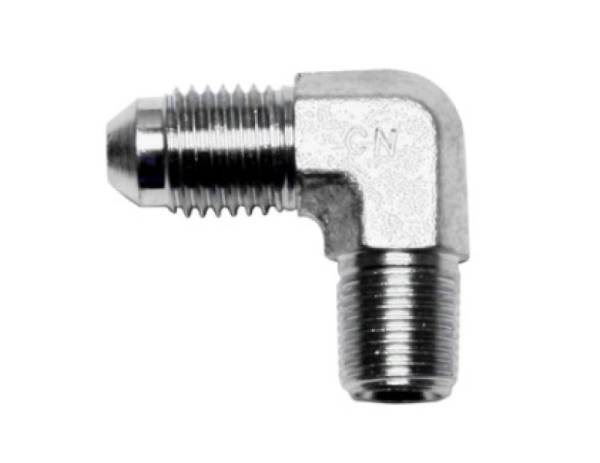 Wilwood - Wilwood 90 Deg Elbow Fitting -4 AN NPT Male to 1/8-27