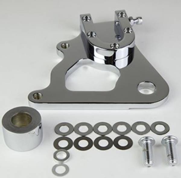 Wilwood - Wilwood Caliper Mounting Kit Chrome w/Bracket GP310 1984-99 Dyna