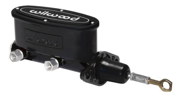 Wilwood - Wilwood High Volume Tandem M/C - 7/8in Bore Black-W/Pushrod - Early Mustang