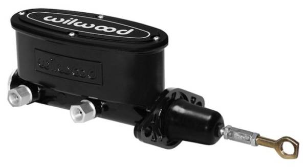 Wilwood - Wilwood High Volume Tandem M/C - 15/16in Bore Black-W/Pushrod - Early Mustang