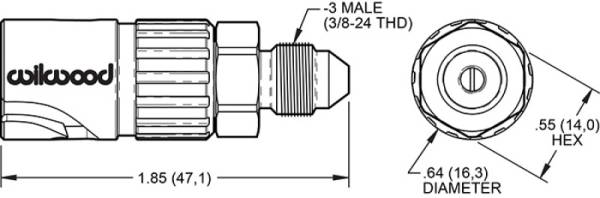 Wilwood - Wilwood Quick Disconnect - Female Side -3 AN