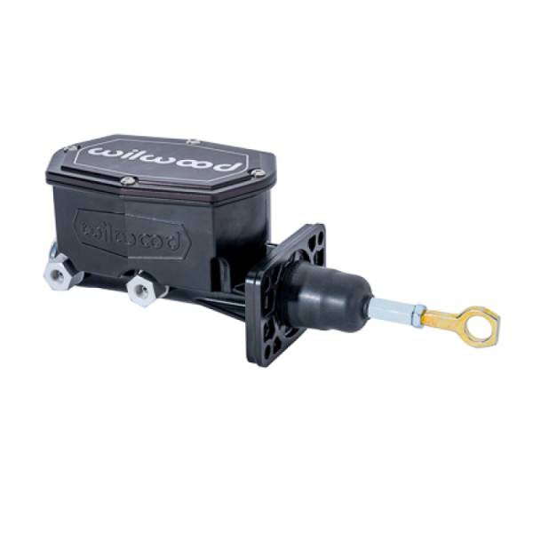 Wilwood - Wilwood Compact Tandem Master Cylinder w/ Mopar 4 Bolt Flange w/ Pushrod 15/16in Bore - Black 260-16791-BK