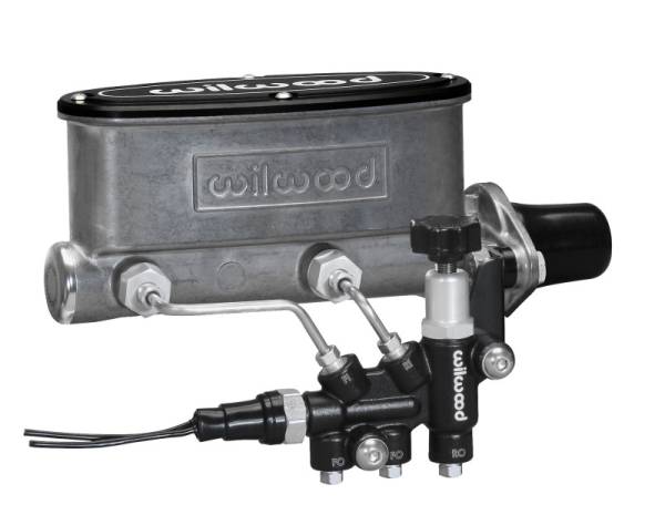 Wilwood - Wilwood HV Tandem M/C Kit w L/H Bracket & Prop Valve - 1in Bore