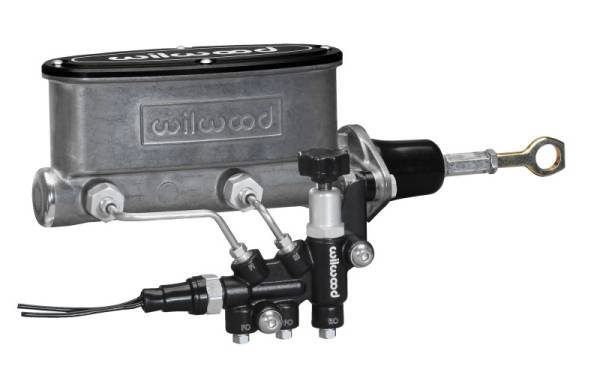 Wilwood - Wilwood HV Tandem M/C Kit w L/H Bracket & Prop Valve - 7/8in Bore-W/Pushrod - Early Mustang