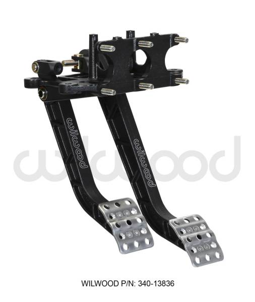 Wilwood - Wilwood Adjustable Dual Pedal - Brake / Clutch - Rev. Swing Mount -6.25:1 Brake 5.1:1 Clutch