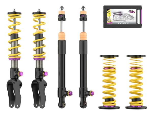 KW - KW Coilover Kit V4 2021+ Porsche Taycan (Y1A) Sedan 2WD (Without Air Suspension)