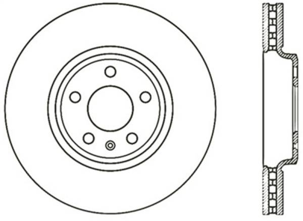 StopTech - StopTech 09-10 Audi A4 / 08-10 A5 / 10 Audi S4 Front Left Slotted Cryo Rotor